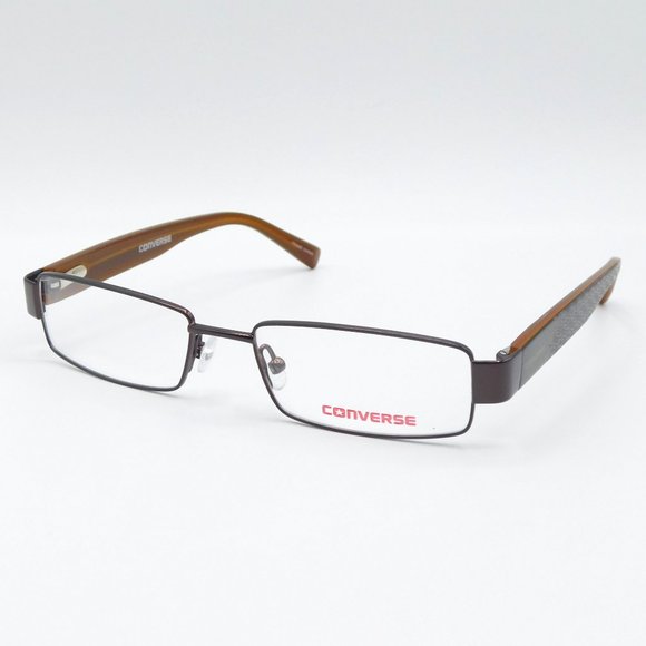 NEW CONVERSE WAIT FOR ME BROWN KIDS TEEN Rectangle EYEGLASSES FRAME 49-1… - Picture 1 of 10